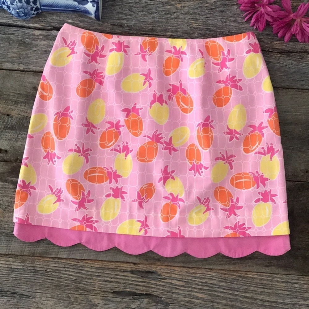 Lilly Pulitzer Pineapple Tulip Skirt Size 10 - Picture 2 of 6